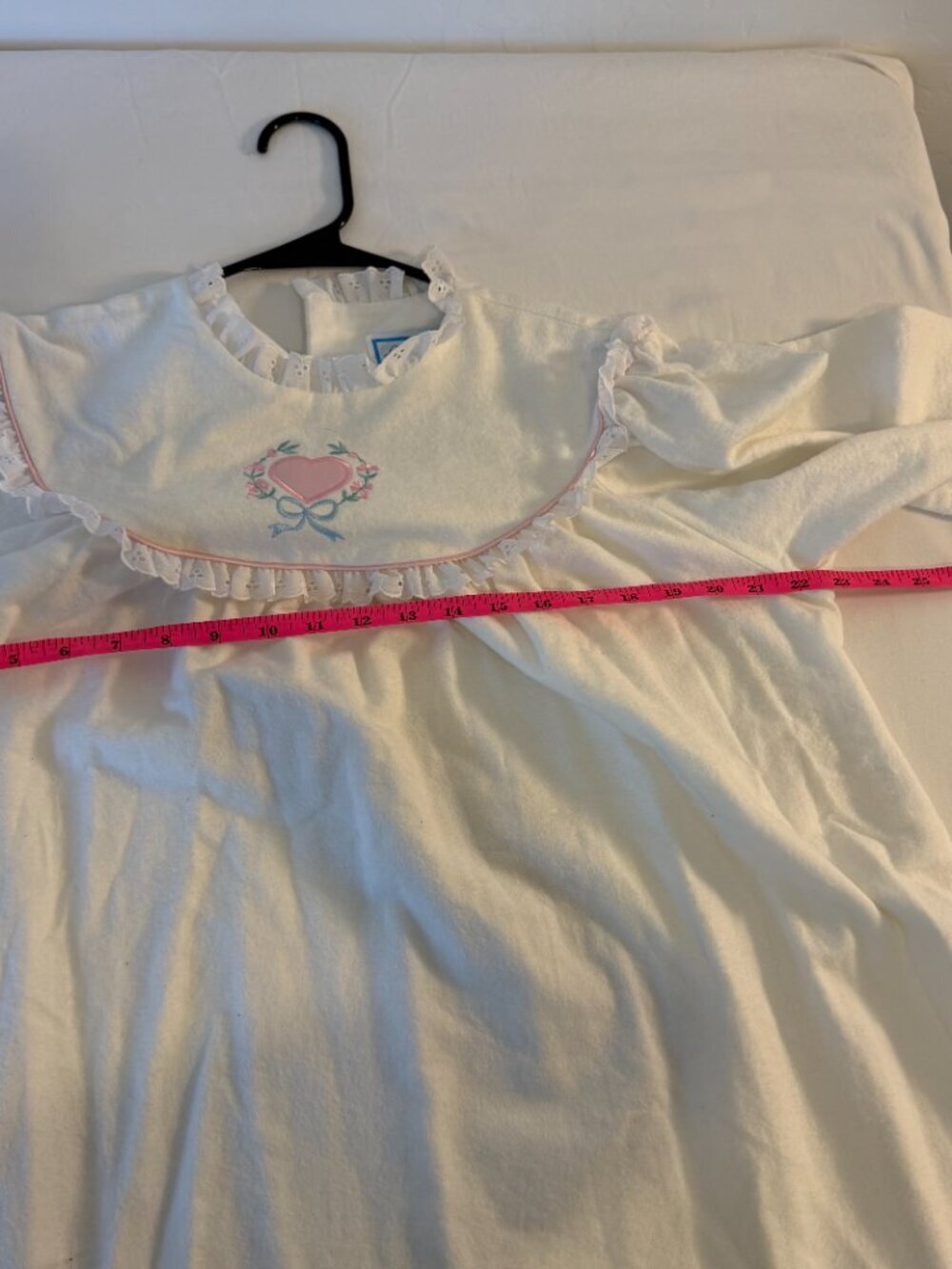 NWT Lanz of Salzburg White Cotton Nightgown Medium Cottagecore Prairie Lace - Picture 12 of 14